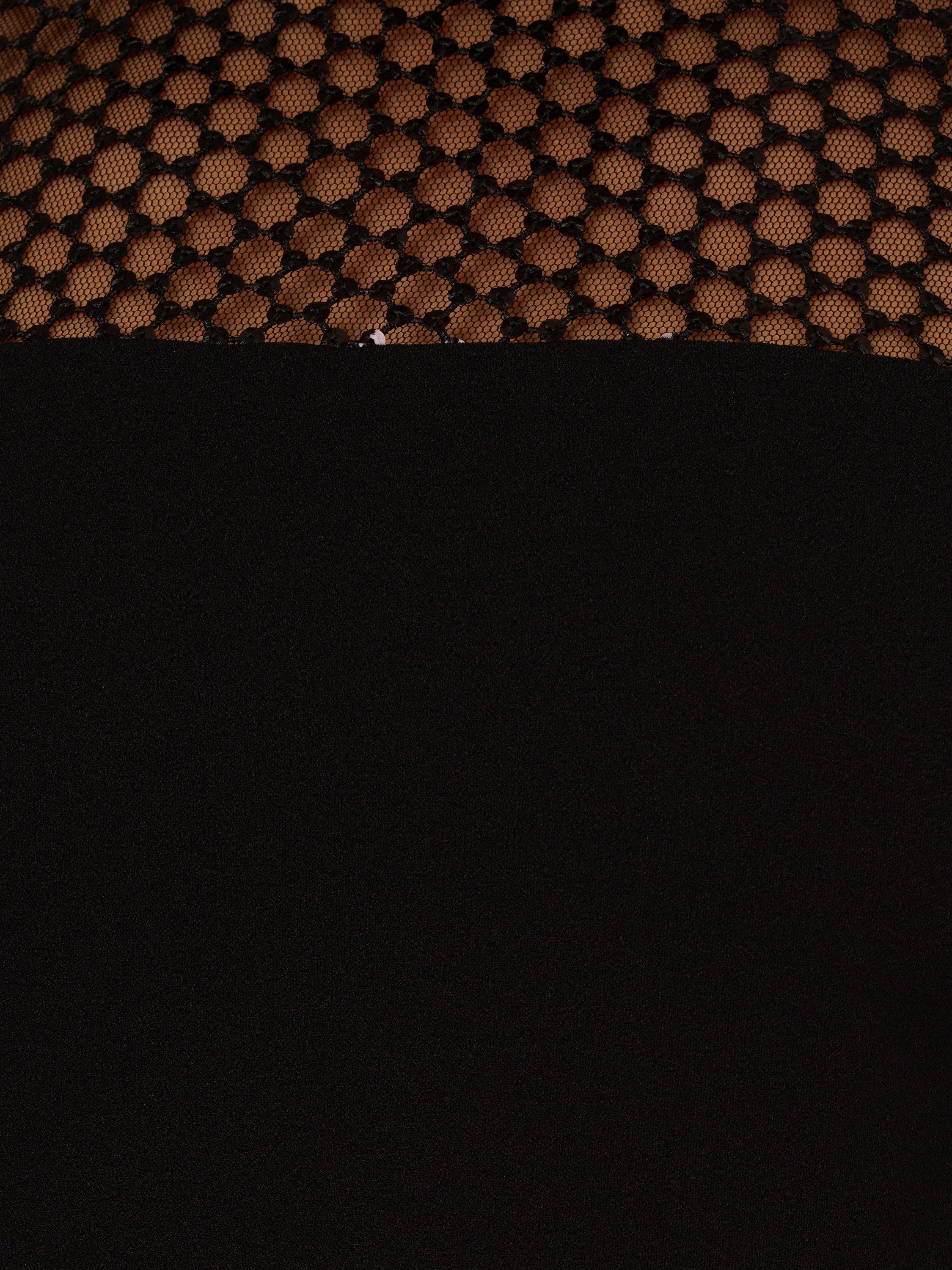 Product image 6 of 6, which shows Adrianna Papell Knitted Crepe Jumpsuit, Black, 6