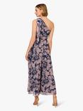 Adrianna Papell Floral Organza Jumpsuit, Navy/Pink