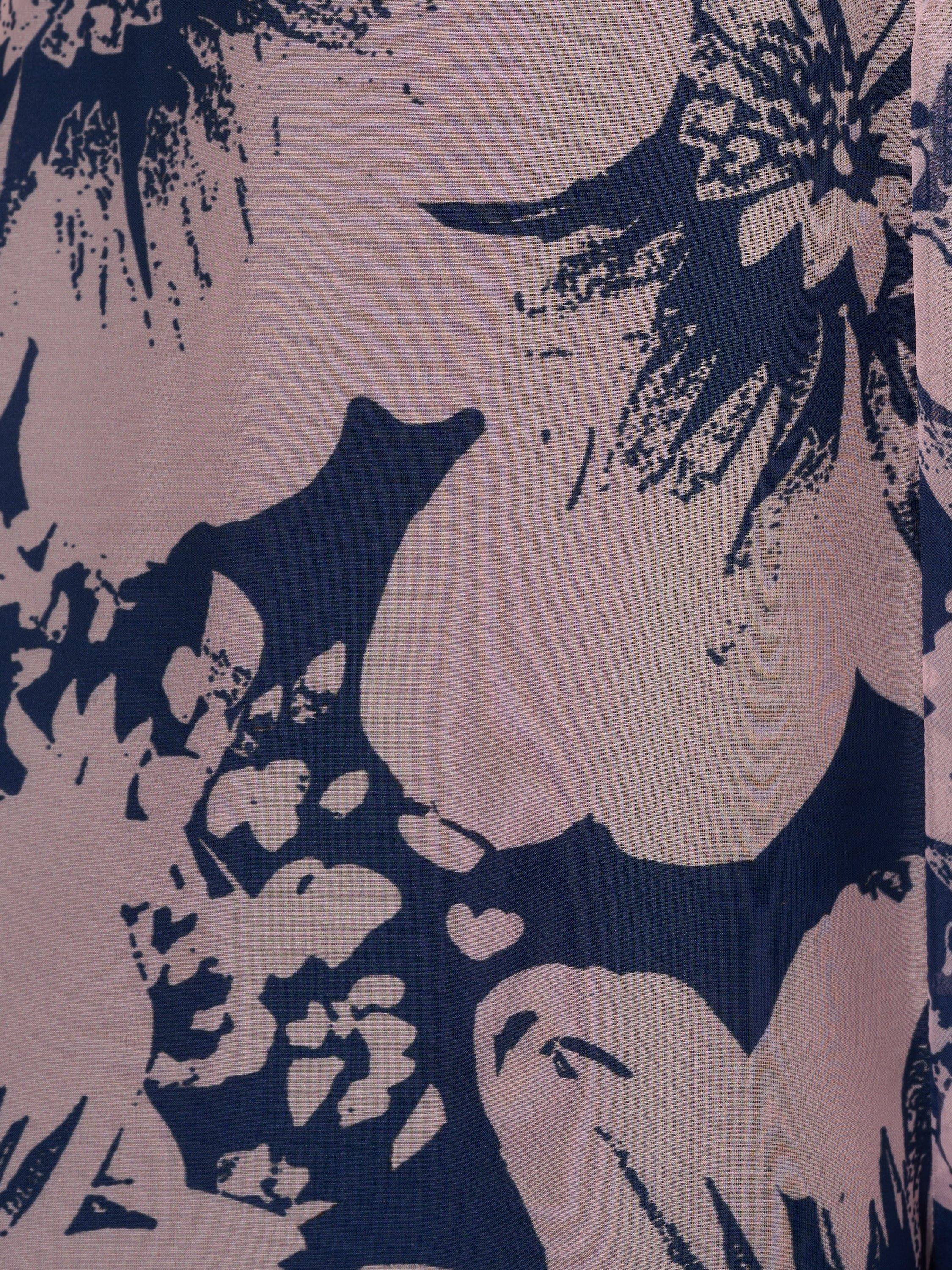 Product image 6 of 6, which shows Adrianna Papell Floral Organza Jumpsuit, Navy/Pink, 6