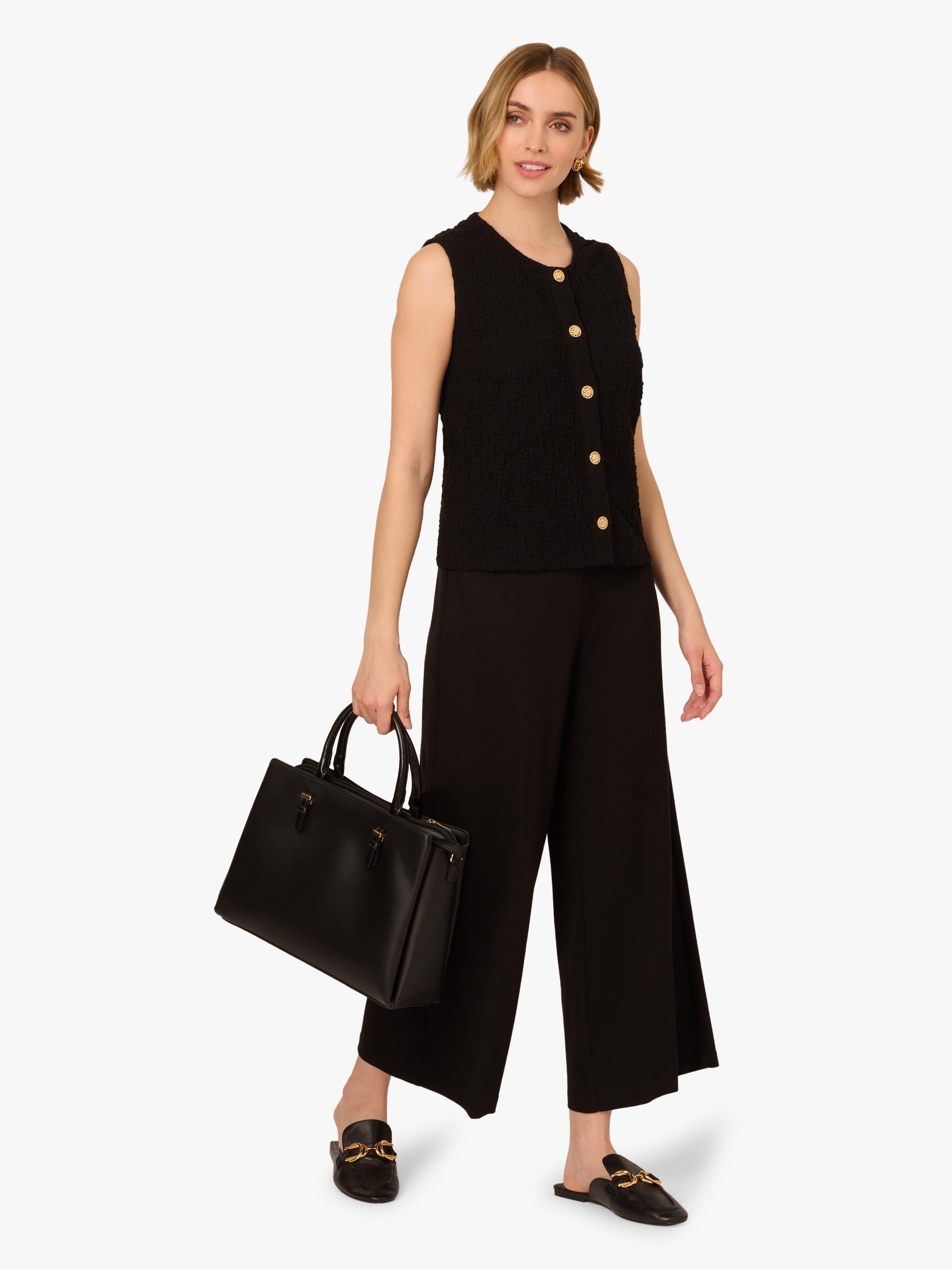Product image 3 of 7, which shows Adrianna Papell Sleeveless Vest, Black, XS