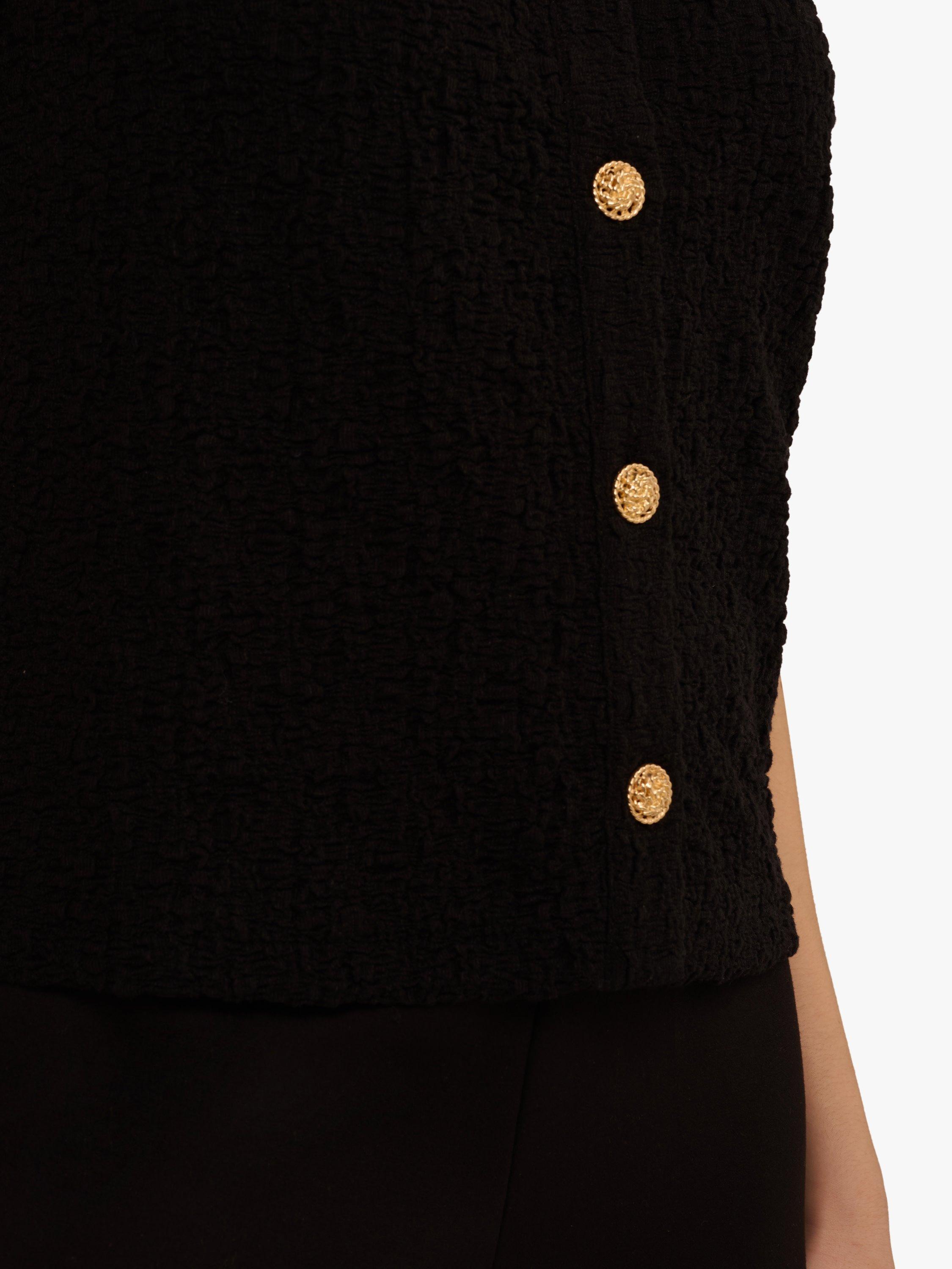 Product image 6 of 7, which shows Adrianna Papell Sleeveless Vest, Black, XS