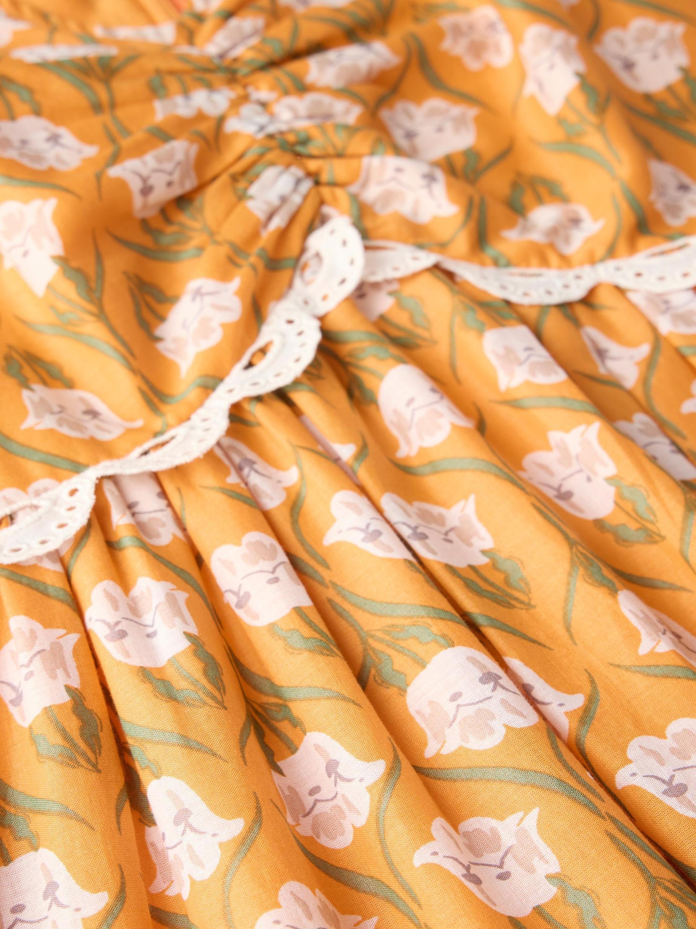Product image 8 of 8, which shows Mint Velvet Floral Print Maxi Dress, Orange/Multi, 6