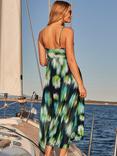 Sosandar Abstract Floral Fit And Flare Midi Jersey Dress