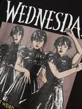 NAME IT Kids' Cotton Wednesday Addams T-Shirt, Black