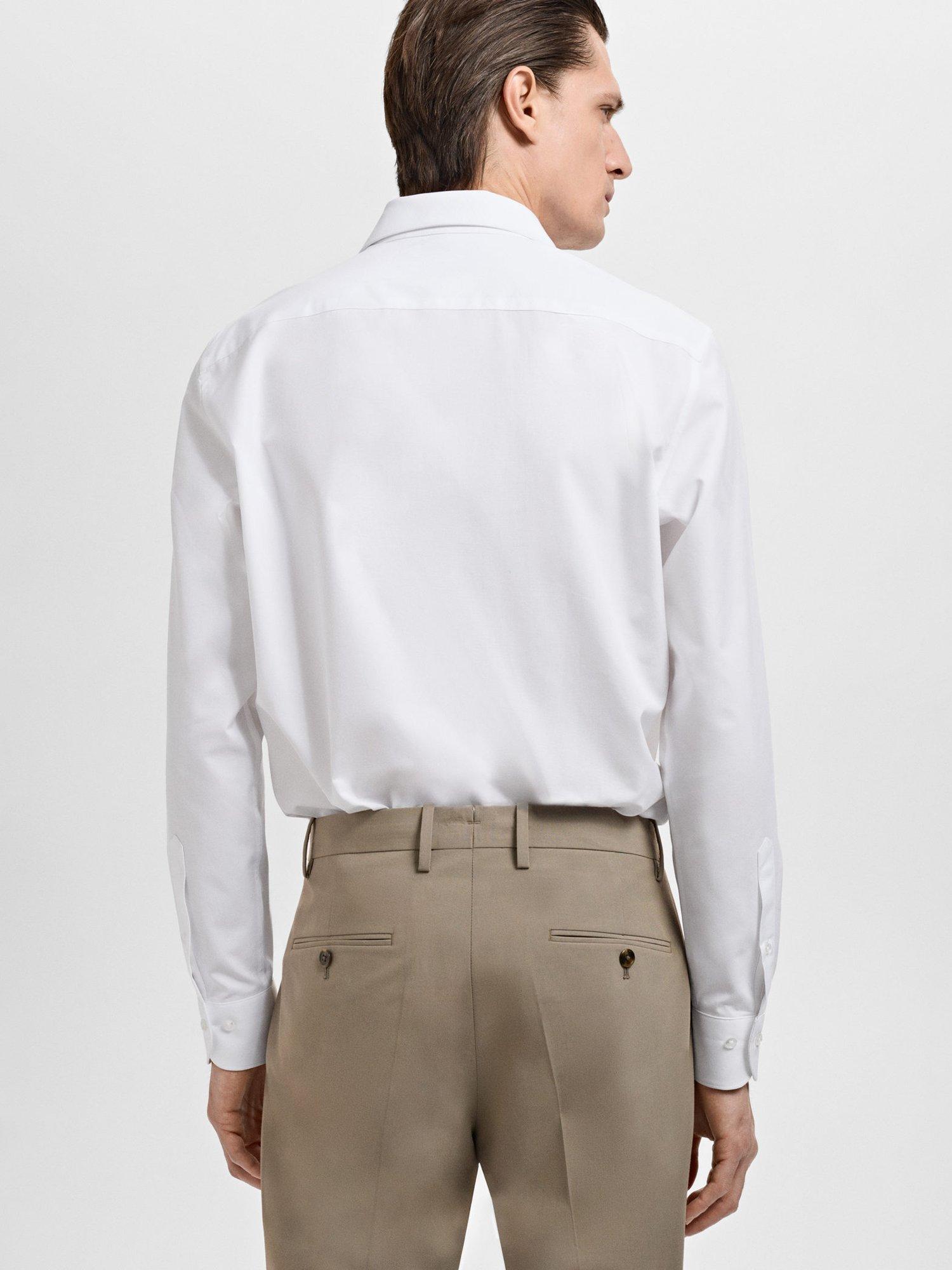 Product image 4 of 8, which shows Mango Alfred Cotton Shirt, White, XS