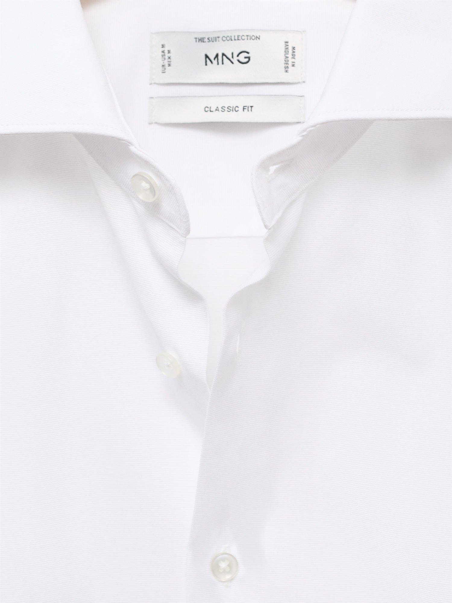 Product image 8 of 8, which shows Mango Alfred Cotton Shirt, White, XS