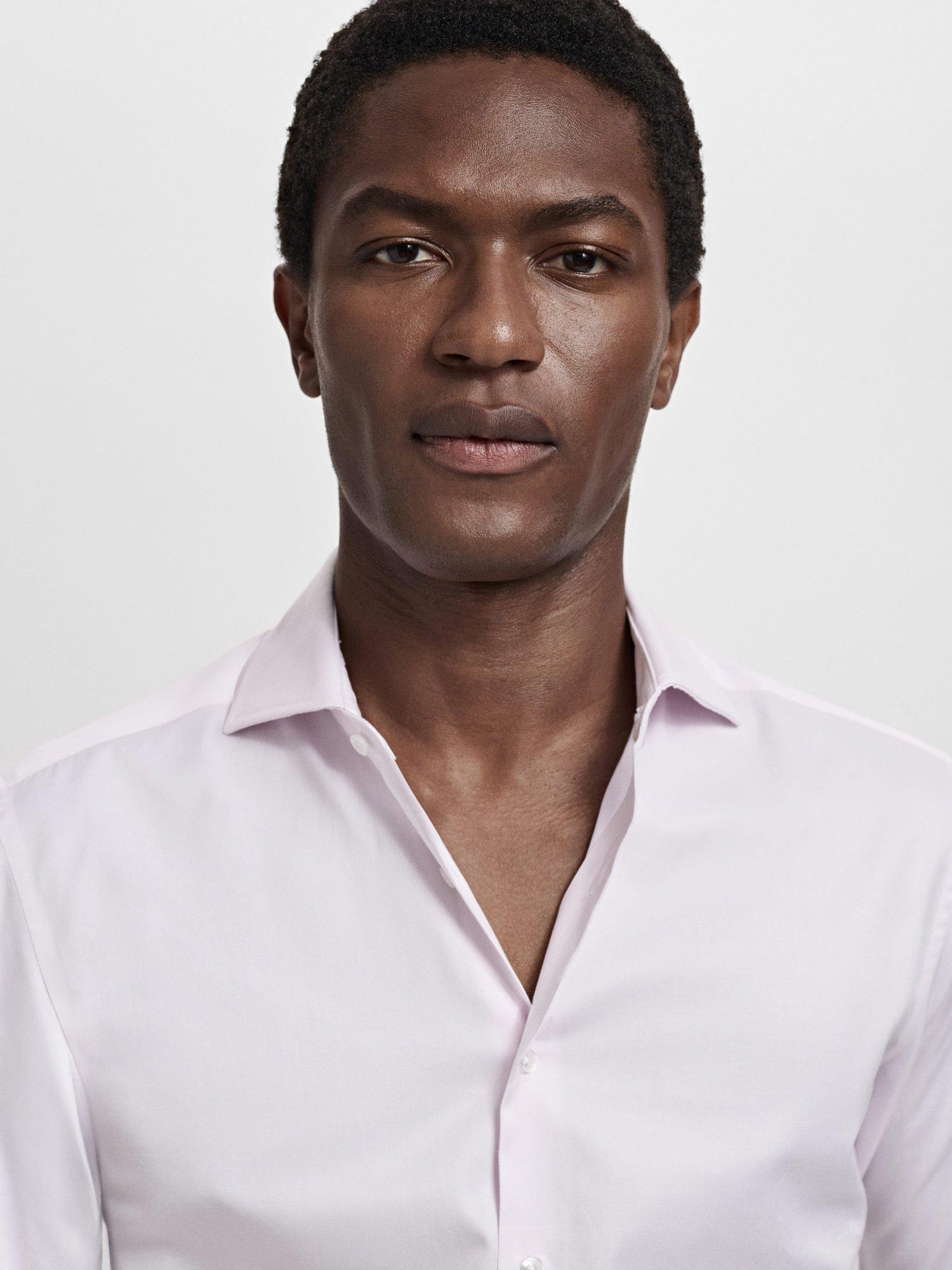 Product image 6 of 8, which shows Mango Lake City Cotton Shirt, Light Pink, L