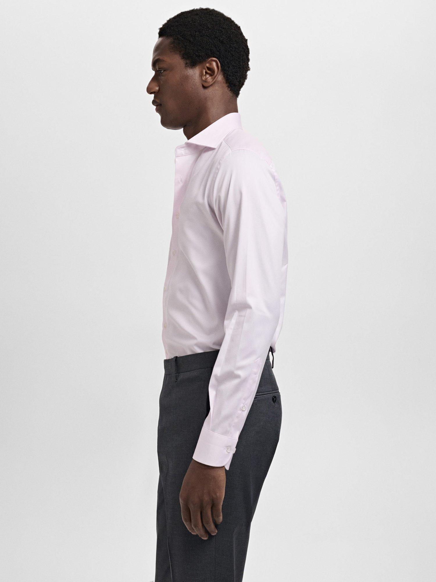 Product image 7 of 8, which shows Mango Lake City Cotton Shirt, Light Pink, L