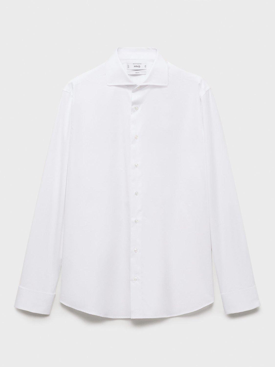 Product image 3 of 8, which shows Mango Masnou Cotton Shirt, White, XS