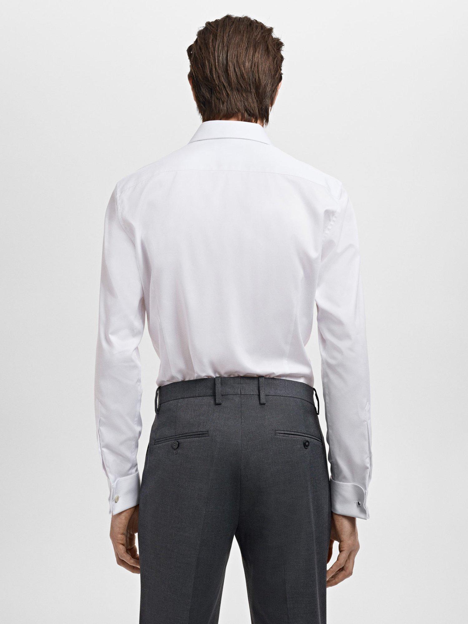 Product image 4 of 8, which shows Mango Masnou Cotton Shirt, White, XS