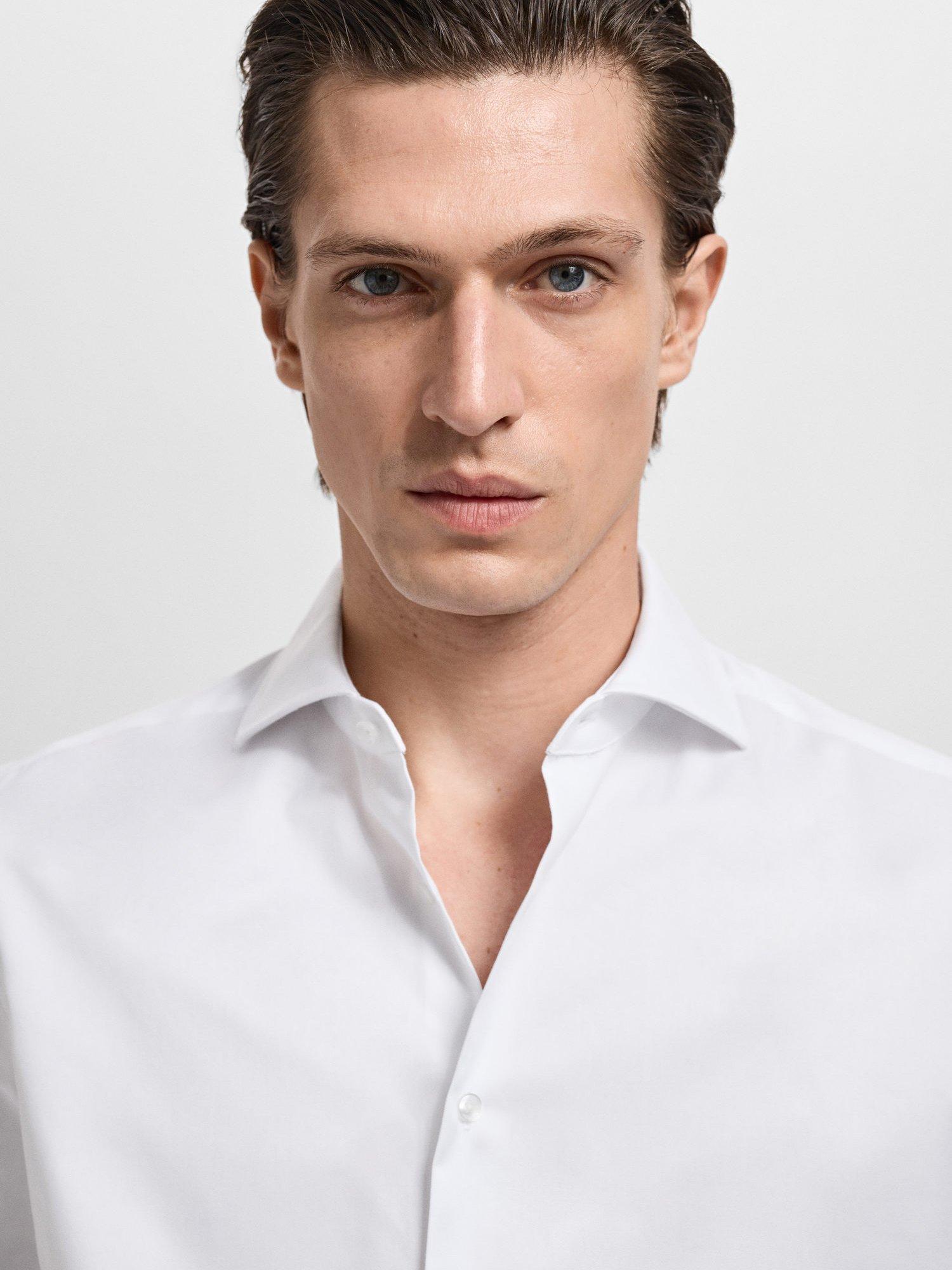 Product image 6 of 8, which shows Mango Masnou Cotton Shirt, White, XS