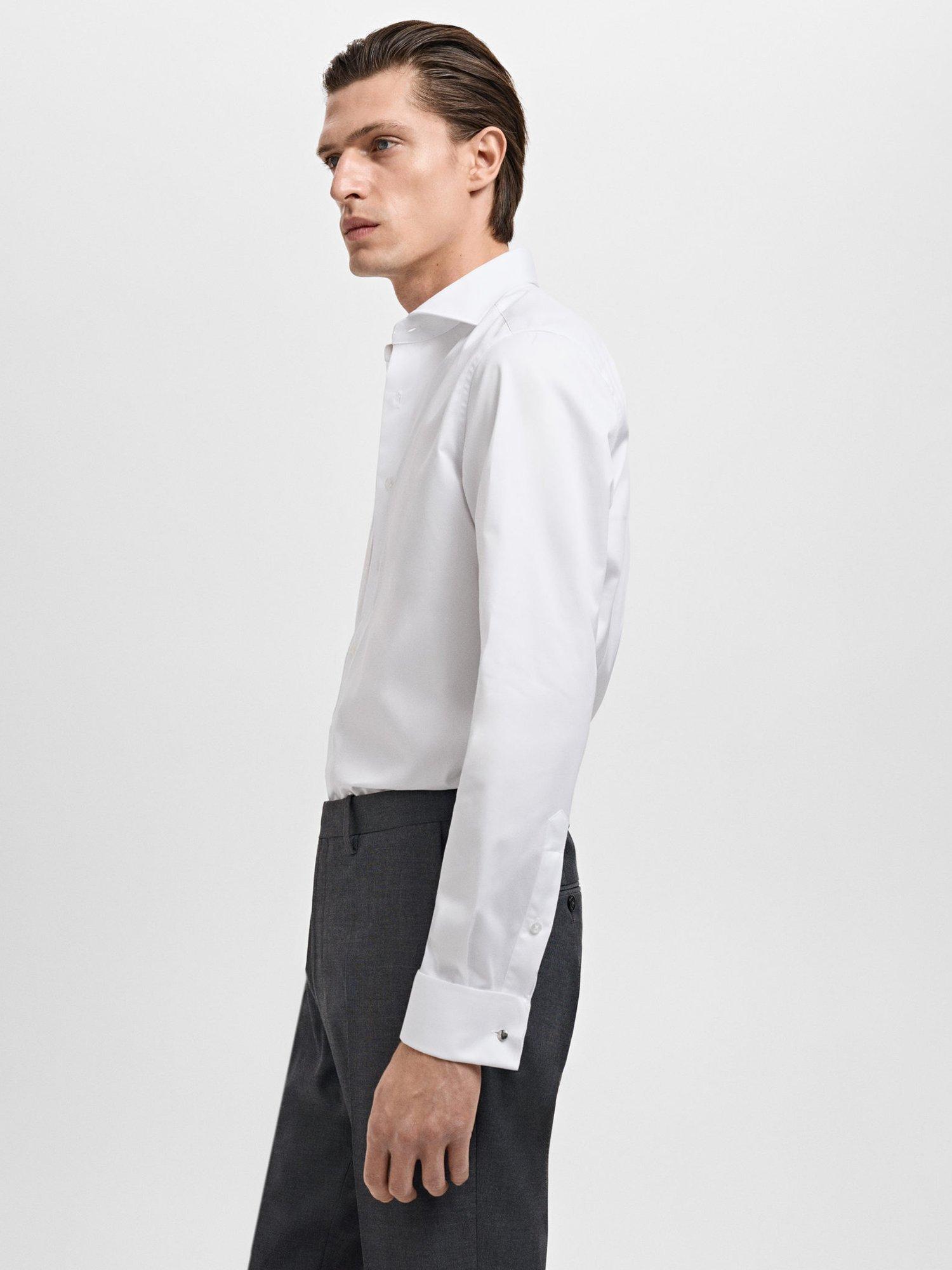 Product image 7 of 8, which shows Mango Masnou Cotton Shirt, White, XS