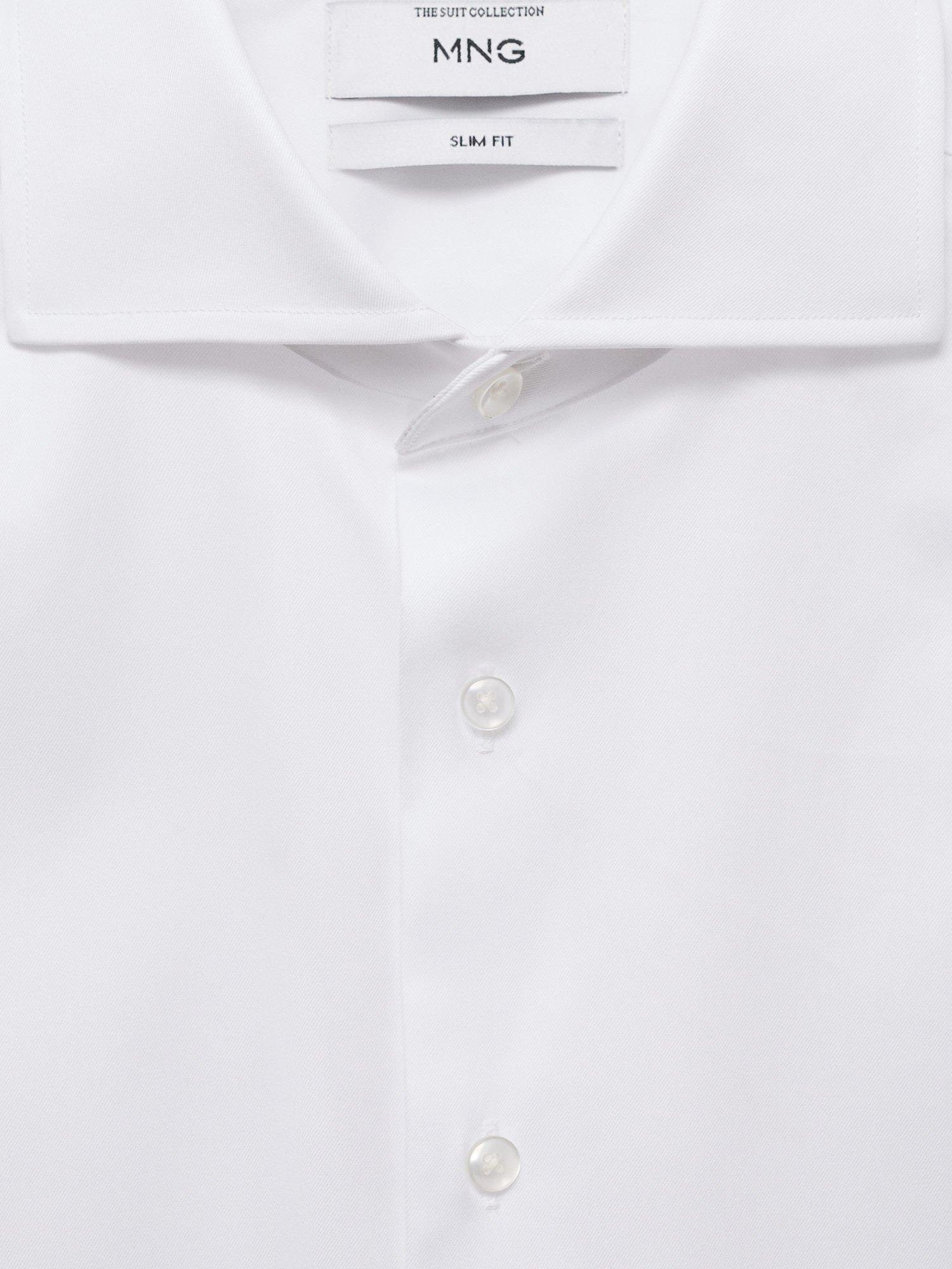 Product image 8 of 8, which shows Mango Masnou Cotton Shirt, White, XS