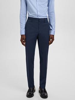 Mango Paris Tailored Trousers, Mid Blue