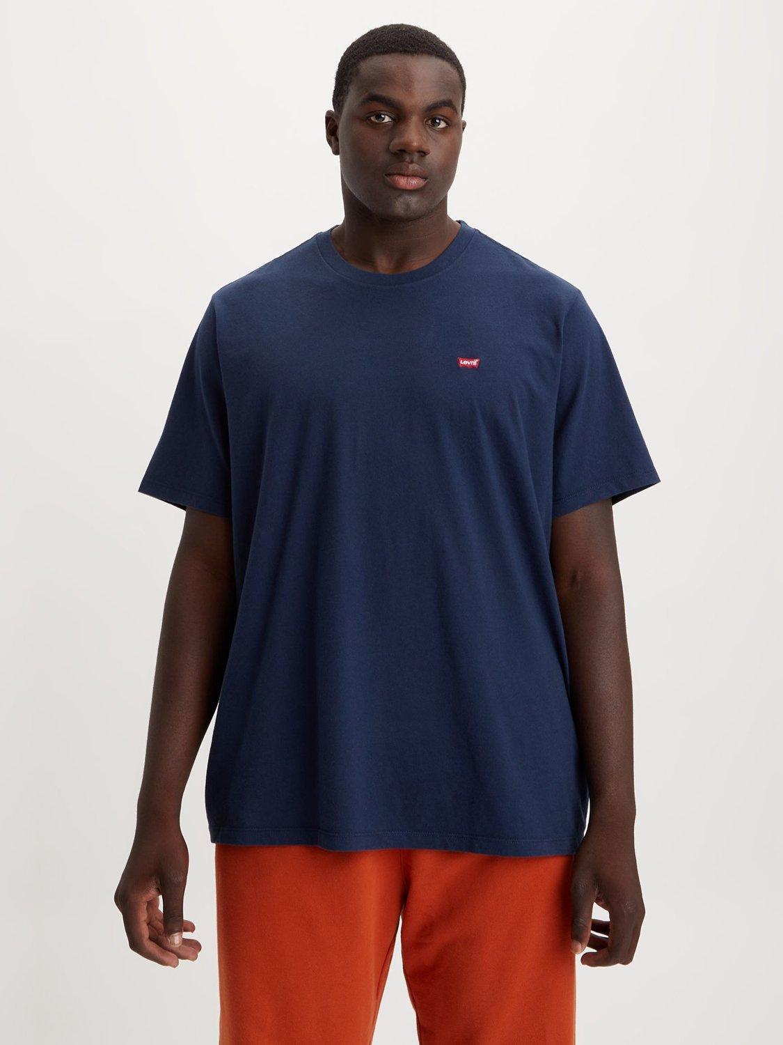 Product image 1 of 4, which shows Levi's Big & Tall Cotton Regular Fit Short Sleeve T-Shirt, Navy Blazer, XL