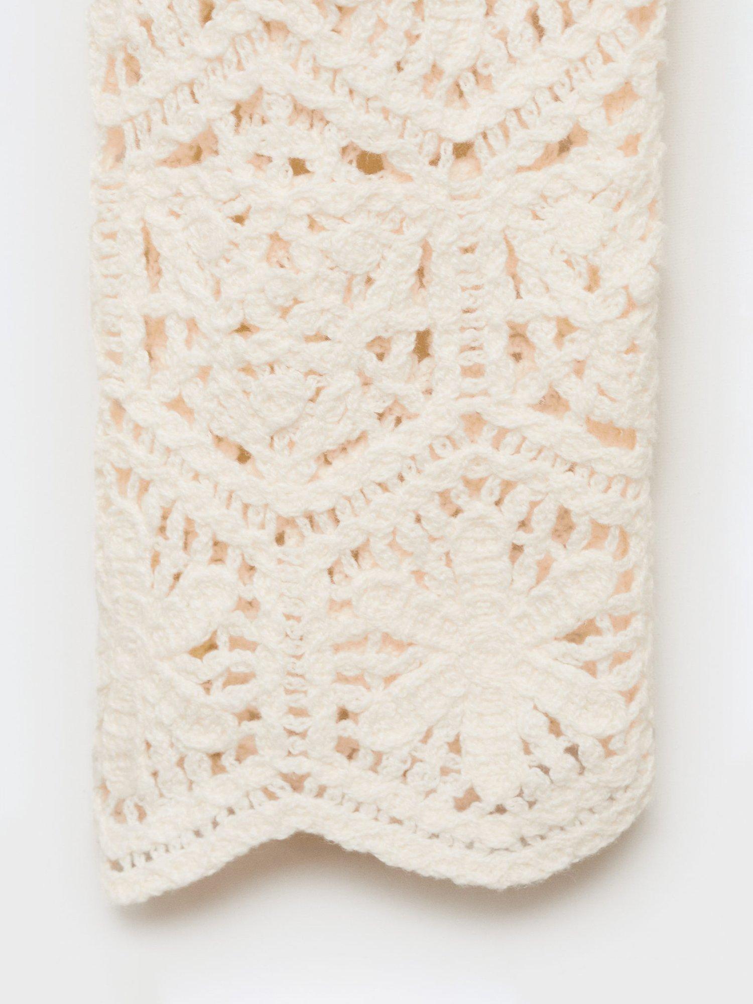 Product image 5 of 6, which shows Mango Garden Crochet Cardigan, Light Beige, S
