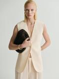 Mango Mire Longline Waistcoat, Vanilla