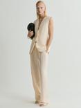 Mango Mire Longline Waistcoat, Vanilla