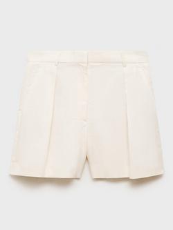 Mango Max Linen Mix Shorts, White - view 2, White