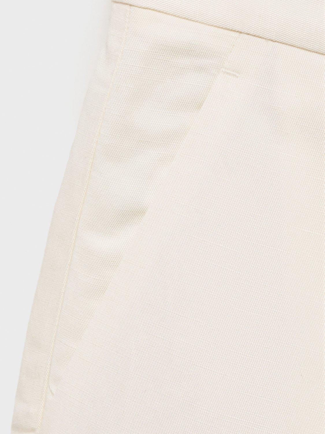 Product image 3 of 8, which shows Mango Max Linen Mix Shorts, White, 10