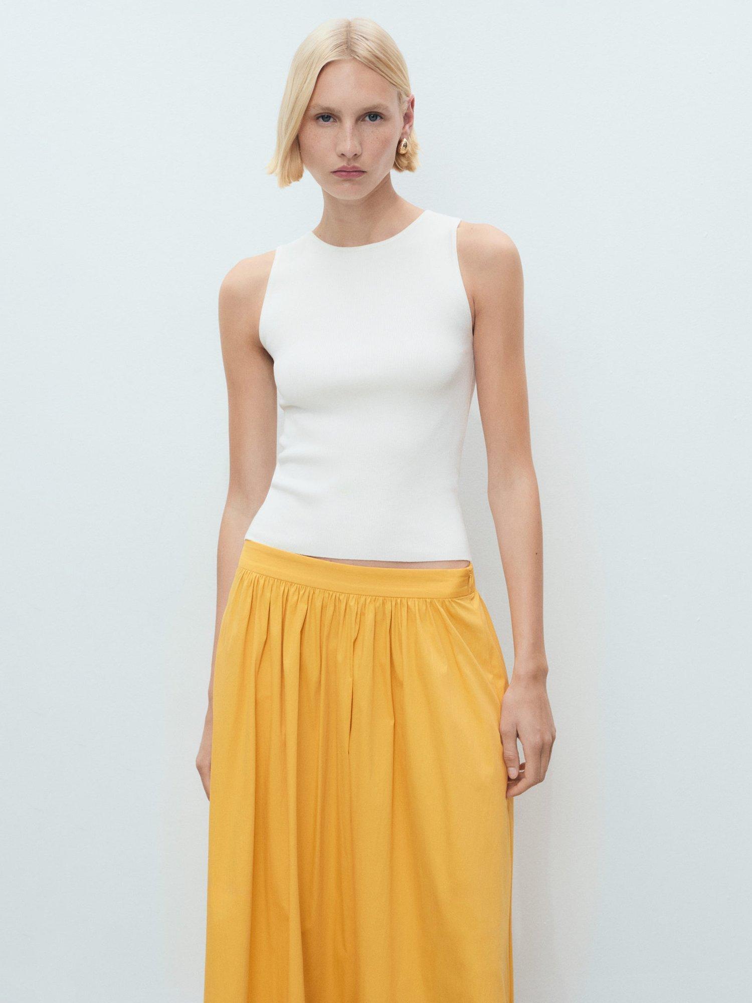 Product image 7 of 8, which shows Mango Sunny Skirt, Medium Yellow, 10