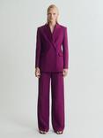 Mango Anna Tailored Trousers, Bright Pink