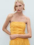 Mango Sunny Gathered Bandeau Top, Medium Yellow