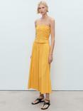 Mango Sunny Gathered Bandeau Top, Medium Yellow