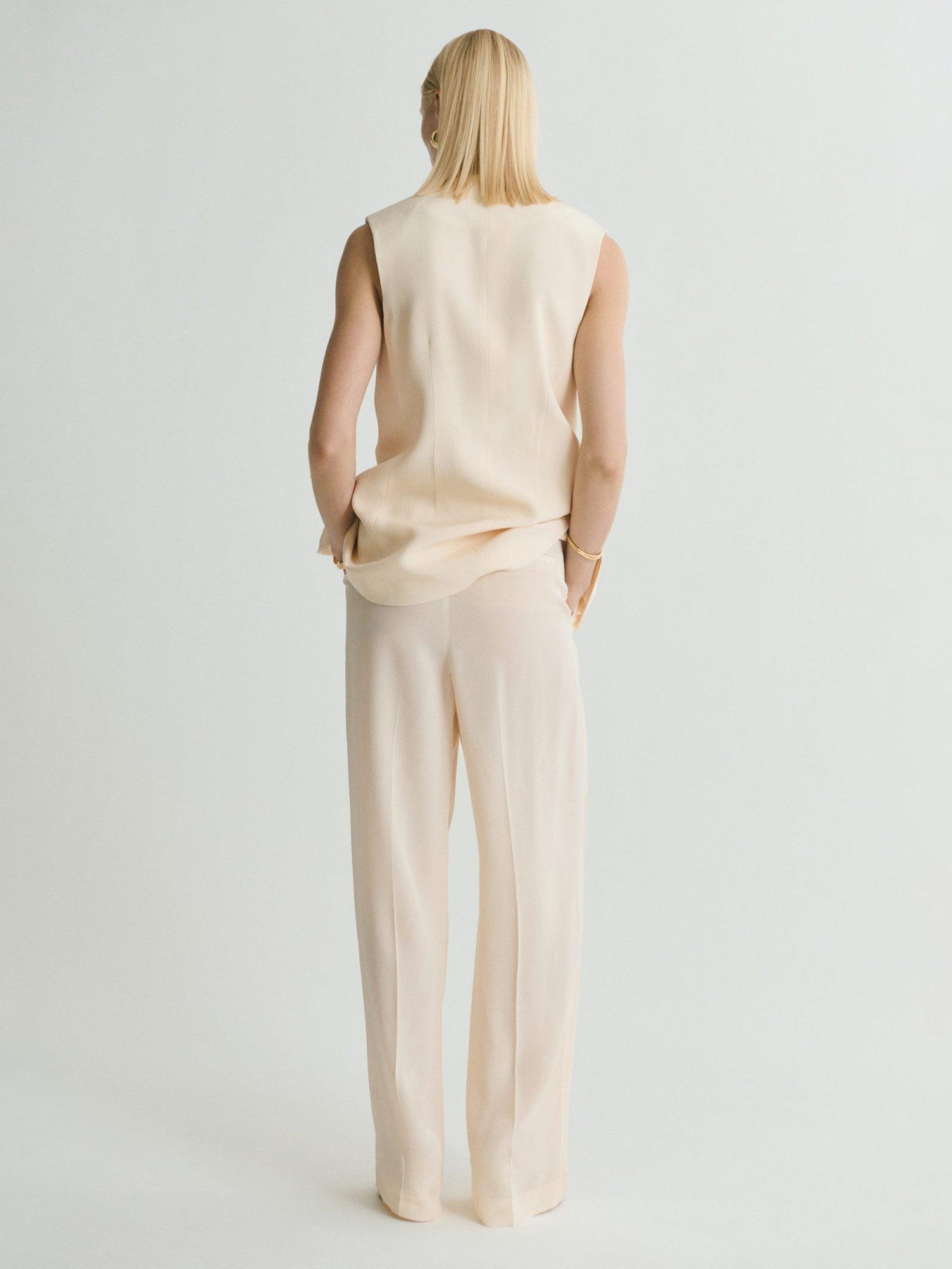 Product image 4 of 7, which shows Mango Mire Tailored Trousers, Yellow, 10