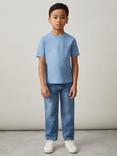 Reiss Kids' Honor Cotton Round Neck T-Shirt, Dusty Blue