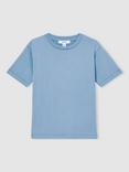 Reiss Kids' Honor Cotton Round Neck T-Shirt, Dusty Blue