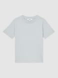 Reiss Kids' Honor Cotton T-Shirt, Mint Blue