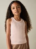 Reiss Kids' Violet Ribbed Vests, Pack of 3, Pink/Navy/White