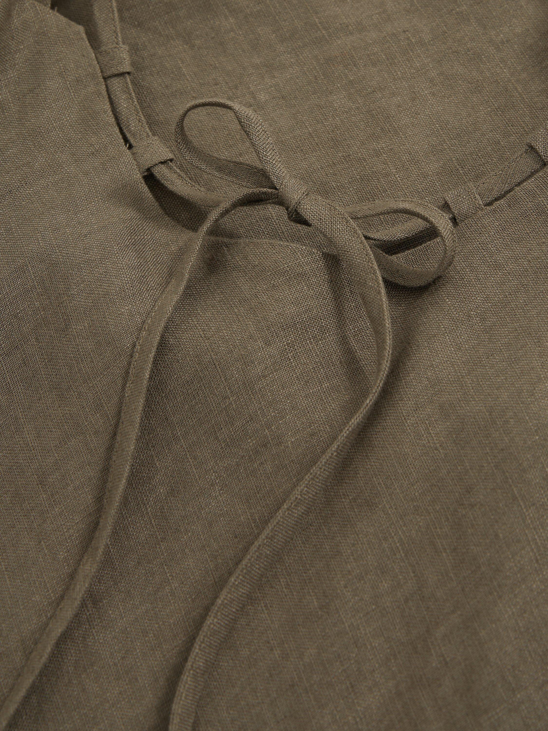Product image 2 of 5, which shows Reiss Roxanne Strappy Pure Linen Maxi Dress, Khaki, 6