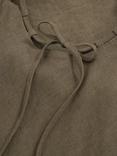 Reiss Roxanne Strappy Pure Linen Maxi Dress, Khaki