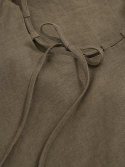 Reiss Roxanne Strappy Pure Linen Maxi Dress, Khaki - view 2, Khaki