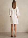 Reiss Romi Pure Linen Mini Dress, Ivory