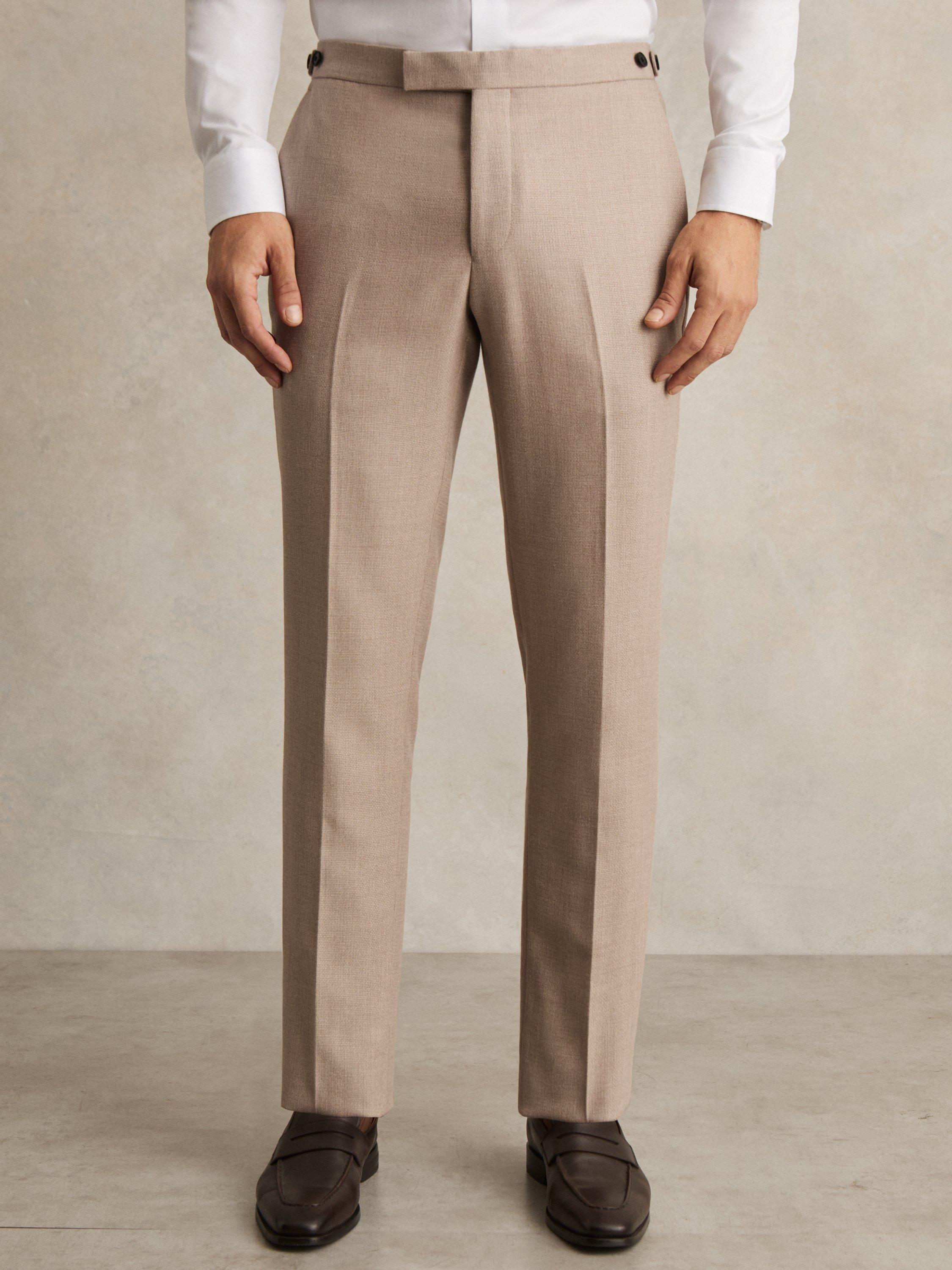 Product image 5 of 5, which shows Reiss Venus Wool Blend Slim Fit Suit Trousers, Mid Brown, 32R