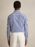 Reiss Xeno Cotton Stripe Shirt, White/Blue, White/Blue