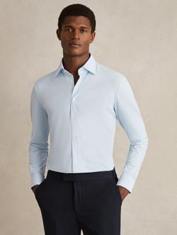 Reiss Voyager Slim Fit Travel Shirt, Light Blue