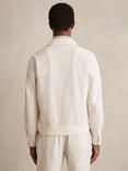 Reiss Easton Seersucker Pinstripe Harrington Jacket, Off White/Multi