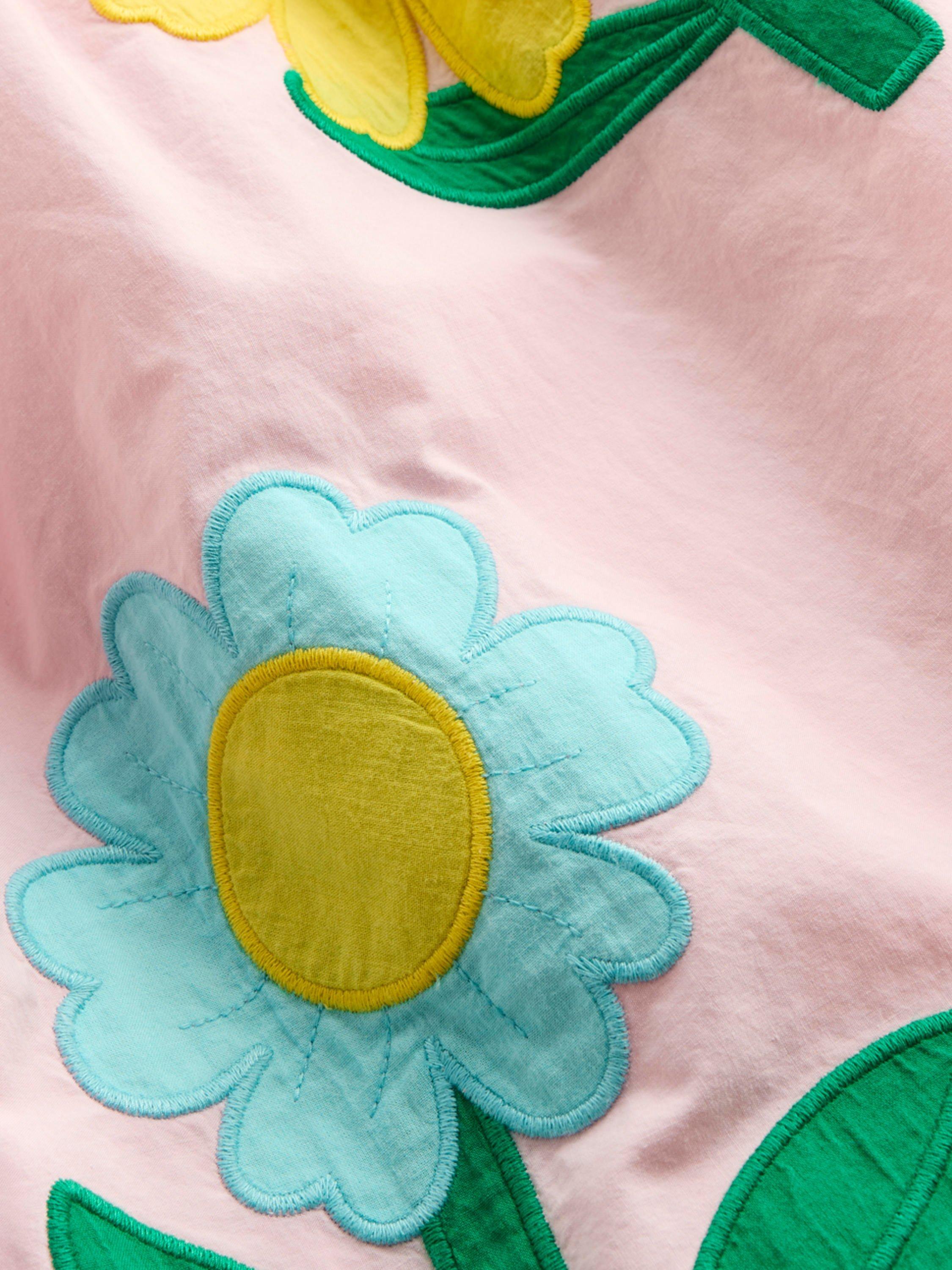 Product image 3 of 3, which shows Mini Boden Kids' Annalisa Applique Sundress, Pink Flower, 2-3 years