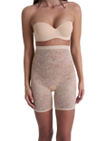 Bye Bra Lace High Waist Shaping Shorty, Beige