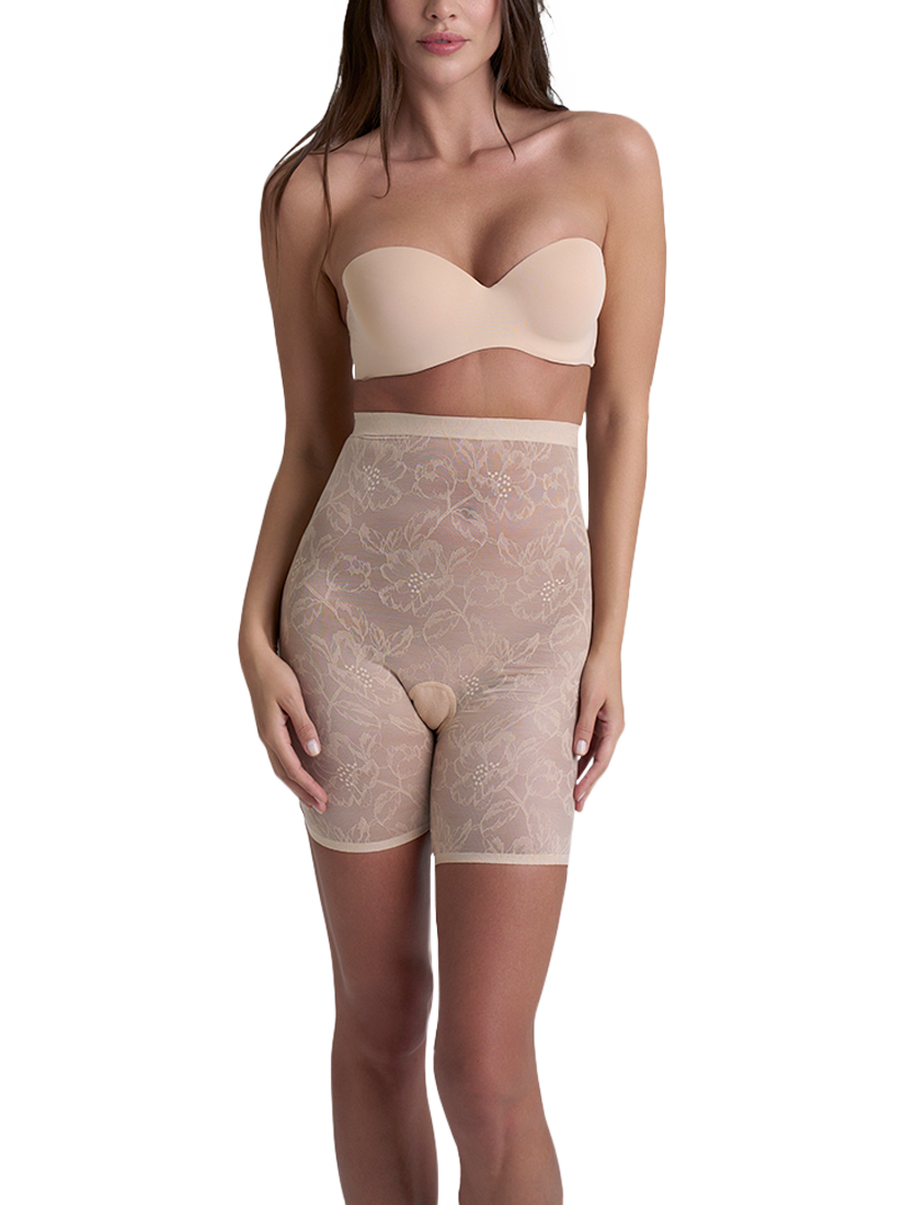 Product image 2 of 8, which shows Bye Bra Lace High Waist Shaping Shorty, Beige, S