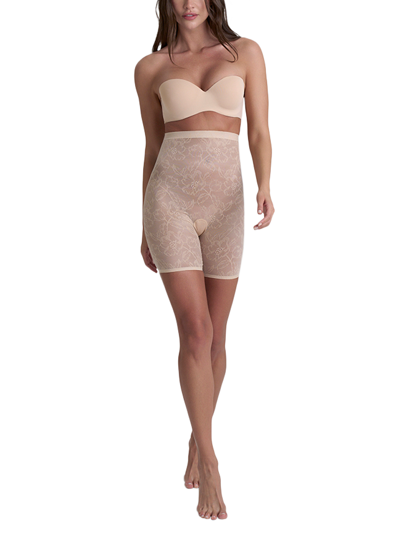 Product image 5 of 8, which shows Bye Bra Lace High Waist Shaping Shorty, Beige, S