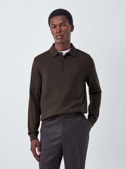 John Lewis J. Lewis The Knitted Wool Polo, Brown