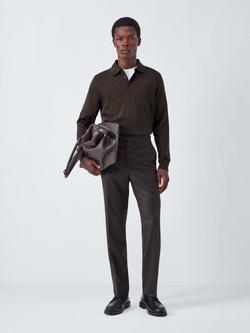 John Lewis J. Lewis The Knitted Wool Polo - view 2, Brown