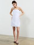 French Connection Ariette Linen Blend Scalloped Mini Dress