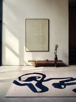 Louis De Poortere Ribbon Spirit Rug - view 2, Sea Ink Blue