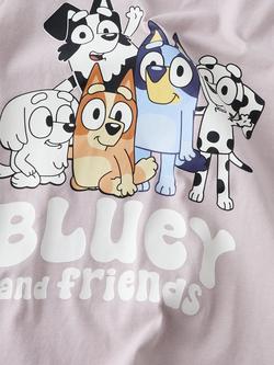 NAME IT Kids' Bluey Long Sleeve Pyjama Set, Burnished Lilac - view 2, Burnished Lilac